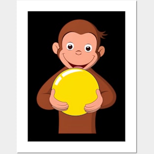 Curious George Play Yellow Bubble Posters and Art